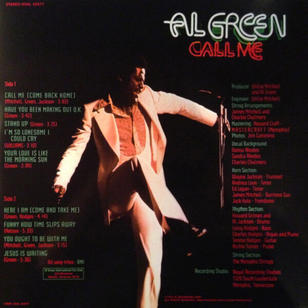 Al Green - Call Me - 1LP 180 gr. Speakers Corner