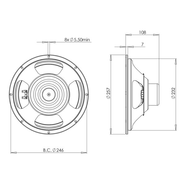 Woofer professionale B&C Speakers 10CL51