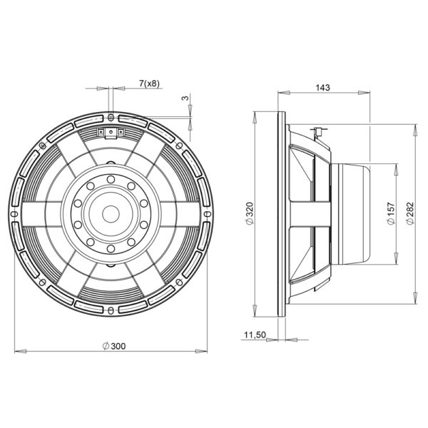 Woofer professionale B&C Speakers 12NBX100