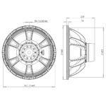 Subwoofer professionale B&C Speakers 18DS100