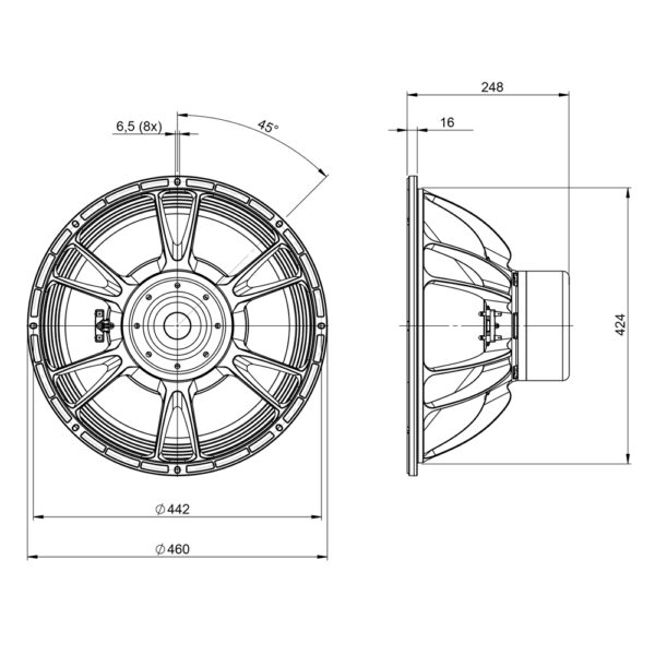 Subwoofer professionale B&C Speakers 18DS115