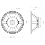 Subwoofer professionale B&C Speakers 18PZB100