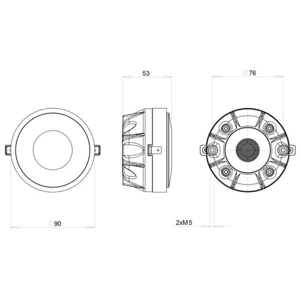 Driver a compressione professionale B&C Speakers DE10