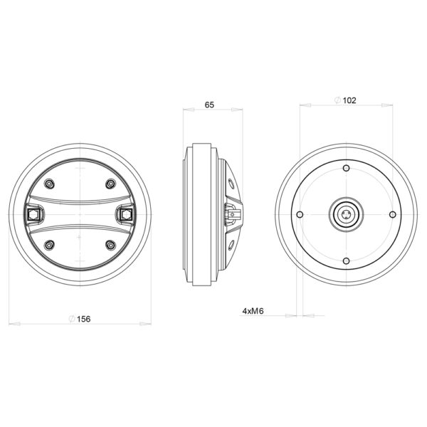 Driver a compressione professionale B&C Speakers DE610