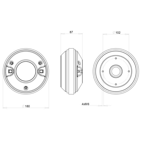 Driver a compressione professionale B&C Speakers DE750TN
