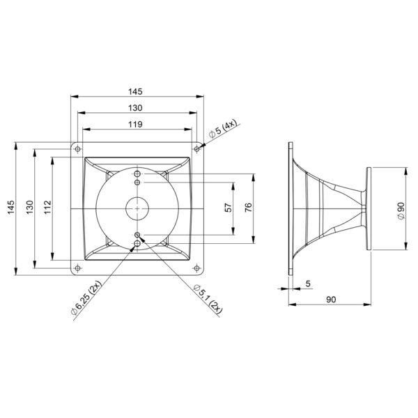 Tromba waveguide professionale B&C Speakers ME20