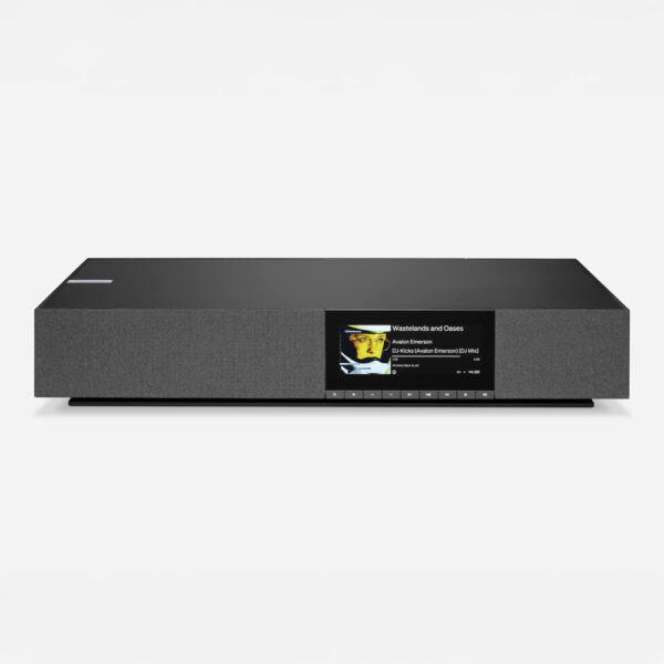 Cambridge Audio EVO One vista frontale display IPS 6,8 pollici finitura midnight