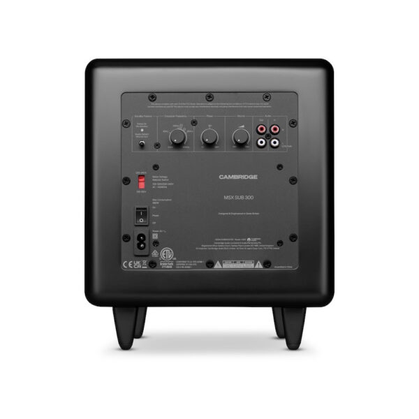 Cambridge Audio MSX Sub 300 controlli crossover fase RCA