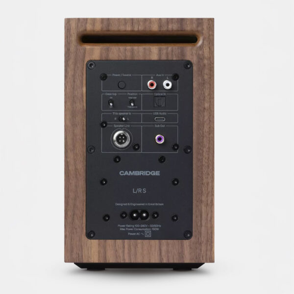 Cambridge Audio L/R S vista posteriore ingressi USB ottico RCA
