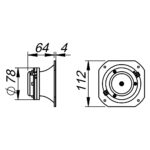 Tweeter a tromba Ciare CT440 1.75″ Neo 8 Ohm