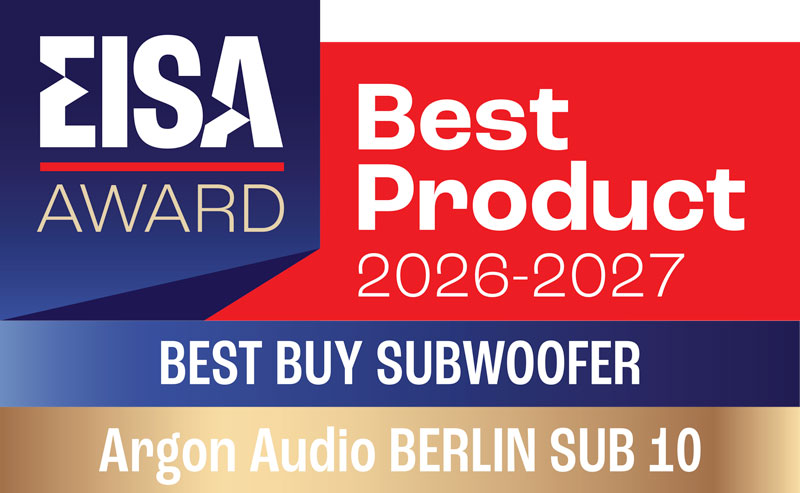 Il subwoofer Argon Audio Berlin SUB 10 ha preso il premio EISA 2026-2027