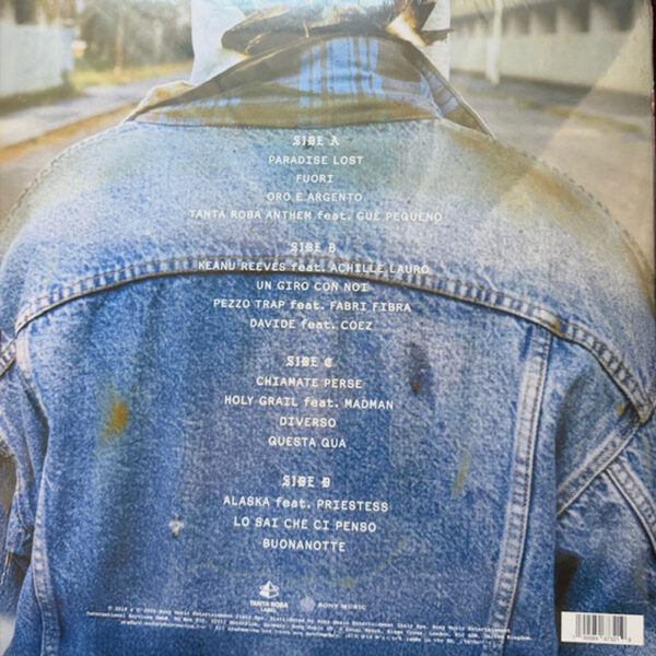 Retro copertina di Gemitaiz – Davide con tracklist del doppio vinile