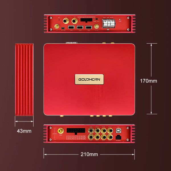 Goldhorn P2 DSPA PRO amplificatore DSP auto 8×80W
