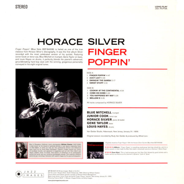 Horace Silver Quintet Finger Poppin LP 180g Jazz Images