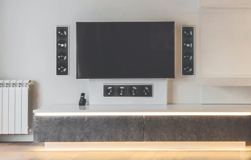 KEF Ci4100QL-THX installato come diffusore LCR Home Cinema