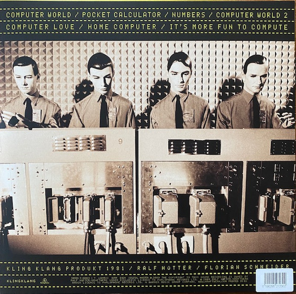 Kraftwerk Computer World LP Parlophone – retro copertina con tracklist
