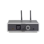 Lindemann Woodnote BRIDGE visto di fronte con display, manopola e antenne
