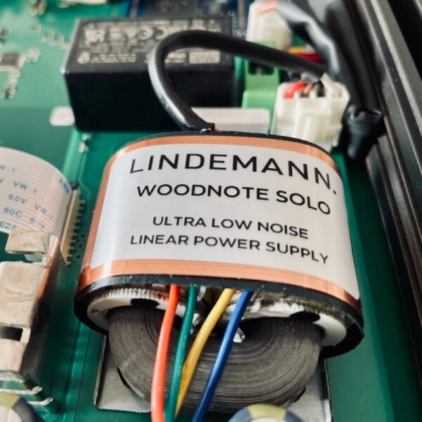 Trasformatore R-Core dell'alimentazione lineare all'interno del Lindemann Woodnote SOLO
