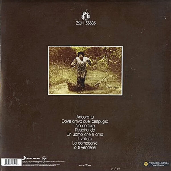 Lucio Battisti La Batteria Il Contrabbasso Eccetera – retro copertina con tracklist