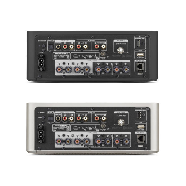 Marantz MCR 60n DAB pannello posteriore HDMI eARC e Phono