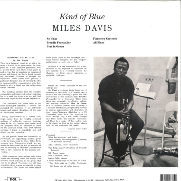 Miles Davis – Kind Of Blue - DOL 725HG