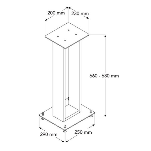 Coppia stand per diffusori bookshelf Norstone ALVA Plus