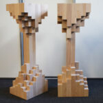 Coppia Stand in Legno Massello Extrasound Tree