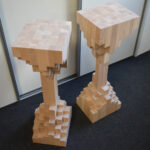 Coppia Stand in Legno Massello Extrasound Tree