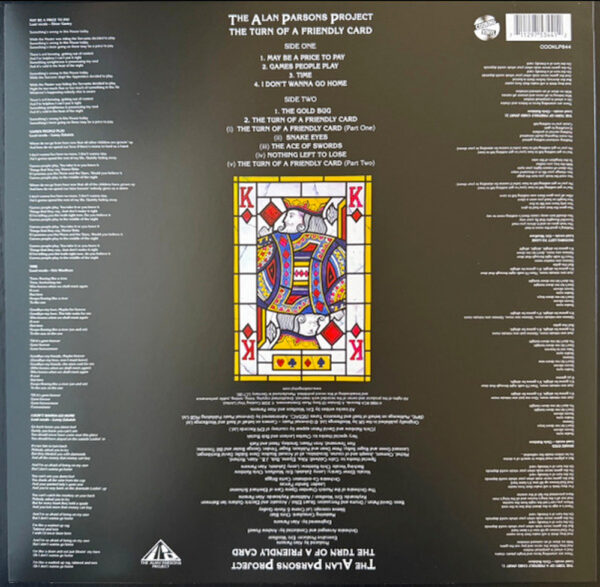 The Alan Parsons Project Turn Of A Friendly Card vinile