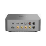 WiiM Amp Ultra vista posteriore con HDMI ARC Optical e Sub Out