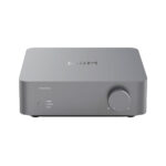 WiiM Vibelink Amp vista frontale amplificatore compatto in alluminio