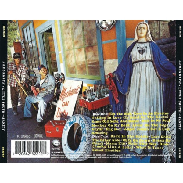 Aerosmith – A Little South Of Sanity, retro della confezione del CD