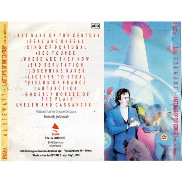 Al Stewart – Last Days Of The Century, retro della confezione del CD
