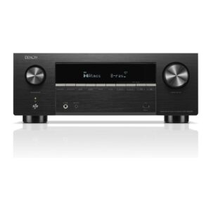 Denon AVC-X3900H sintoamplificatore AV nero, vista frontale con display e manopole di selezione e volume