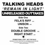 Talking Heads Remain In Light - Unreleased Outtakes