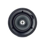 Diffusore da incasso Focal 100 ICW5 visto di fronte senza griglia, con woofer Polyglass da 13 cm e tweeter coassiale al centro