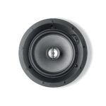 Diffusore da incasso Focal 100 ICW6 visto di fronte senza griglia, con woofer Polyglass da 16,5 cm e tweeter coassiale al centro