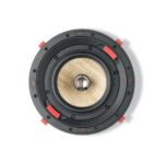 Diffusore da incasso Focal 300 ICW6 visto di fronte senza griglia, con woofer in lino Flax da 16,5 cm e tweeter coassiale