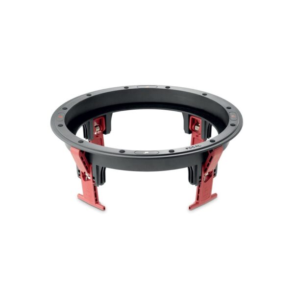 Telaio rotondo di montaggio EQI del Focal 300 ICW8 con le alette rosse di fissaggio, senza altoparlante