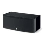 Focal Aria Evo X Center nero lucido con griglia magnetica, vista di tre quarti