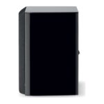 Fianco del Focal Aria Evo X N°1 nero lucido con griglia, vista di profilo