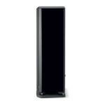 Fianco del Focal Aria Evo X N°3 nero lucido con griglia, vista di profilo