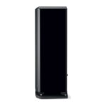 Fianco del Focal Aria Evo X N°4 nero lucido con griglia, vista di profilo