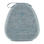 Custodia in tessuto azzurro delle cuffie Focal Azurys, chiusa