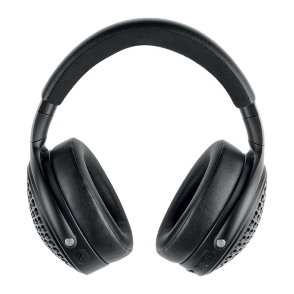 Cuffie wireless Focal Bathys Deep Black viste di fronte con archetto e padiglioni neri