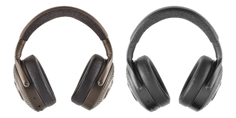 Focal Bathys MG Chestnut e Graphen Grey โ vista frontale Cuffie Focal Bathys MG in Chestnut e Graphen Grey affiancate, viste di fronte