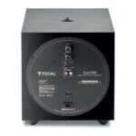 Retro del Focal Cub Evo con il pannello dell’amplificatore, gli ingressi e i comandi