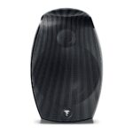 Satellite Focal Sib Evo Dolby Atmos nero lucido visto di fronte, con griglia e logo Focal sulla base