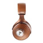 Padiglione delle Focal Stellia color cognac visto di lato con logo Focal