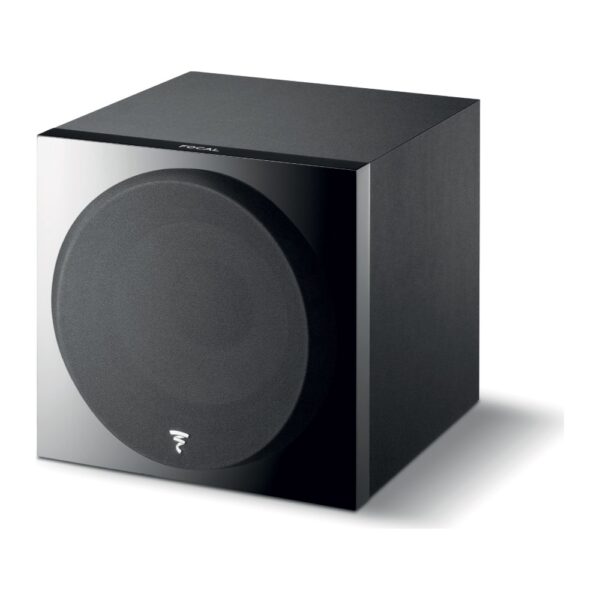 Subwoofer Focal Sub 1000F nero con griglia frontale applicata